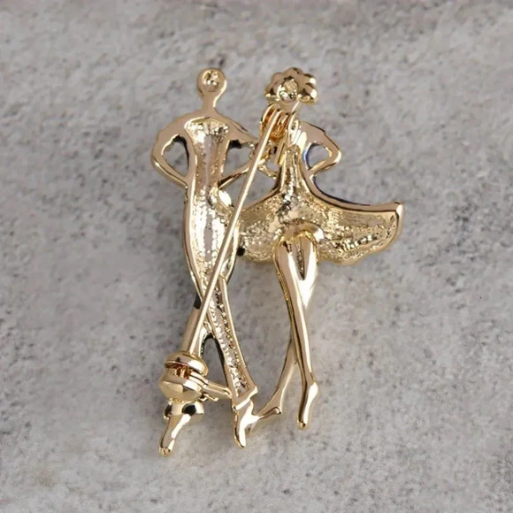 VQ Dance Couple Brooch - Picture 3 of 5